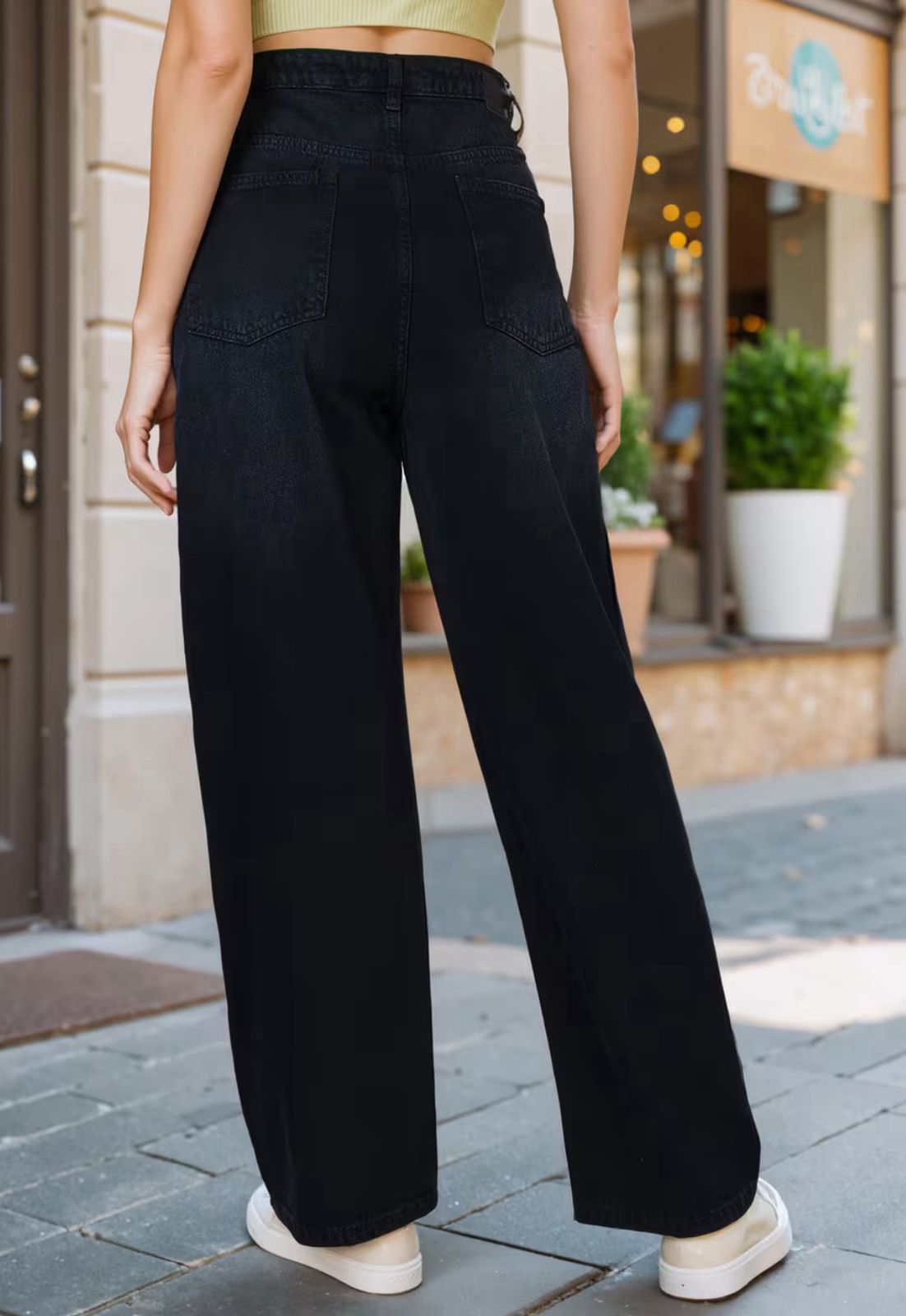 Full Length High Rise Straight Fit Jeans