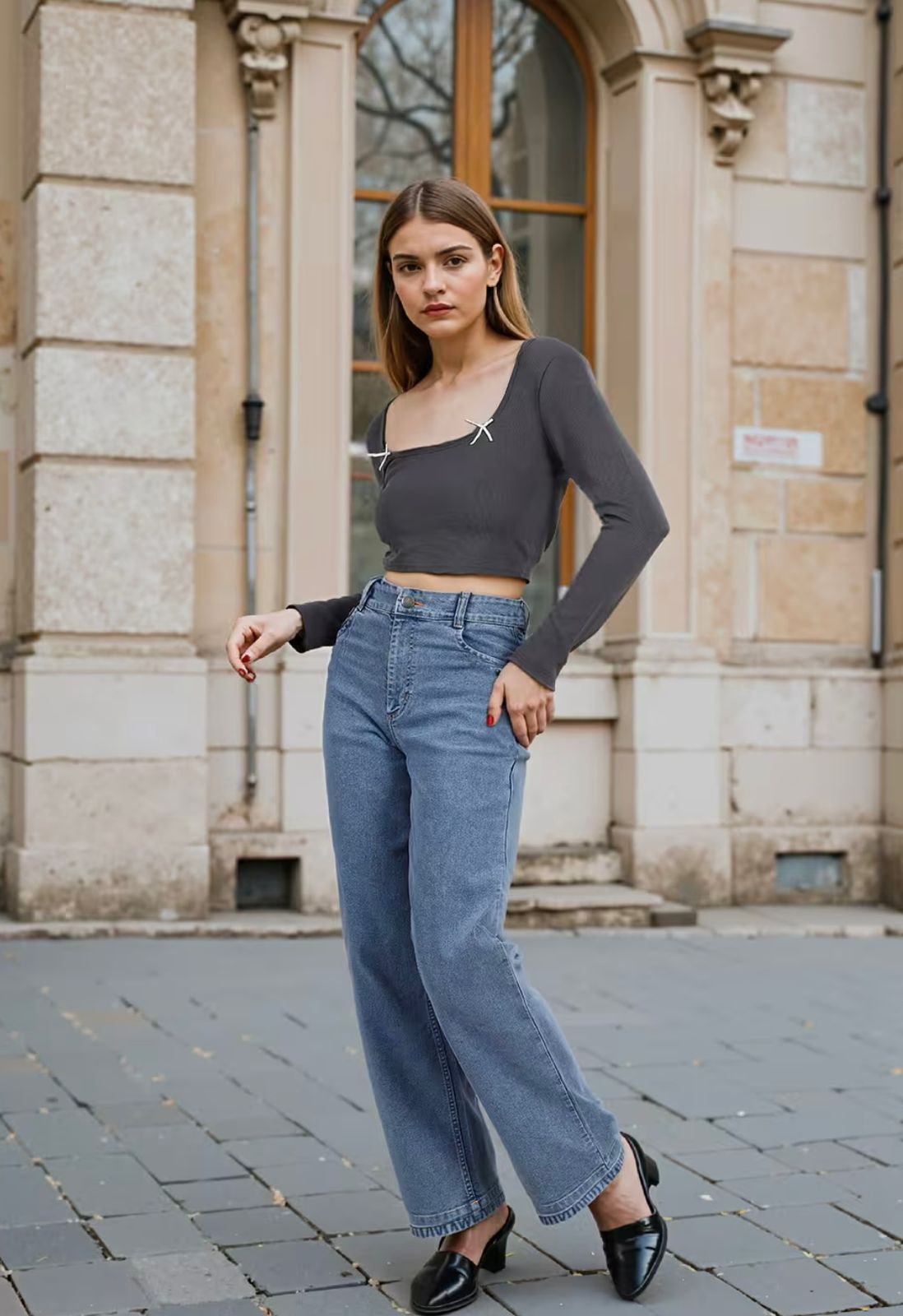 Sleeveless Square Neck Stripped Crop Fitted Top