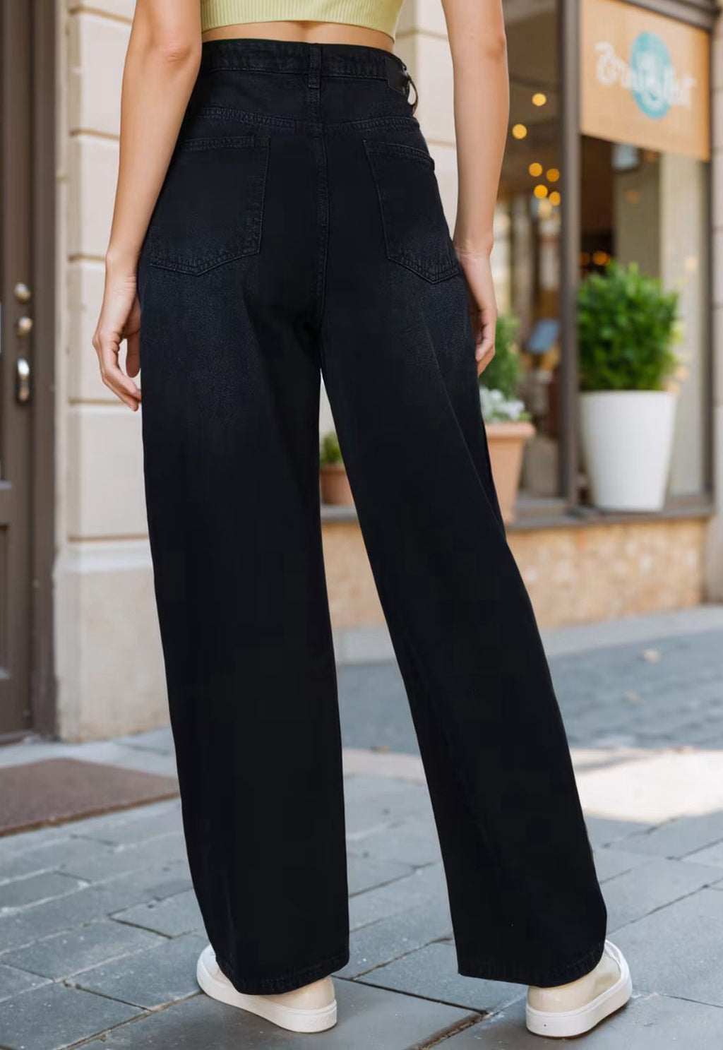 Full Length High Rise Straight Fit Jeans