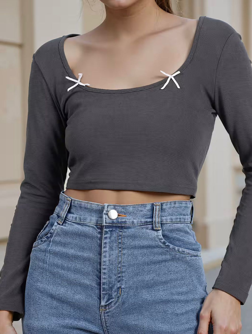 Sleeveless Square Neck Stripped Crop Fitted Top