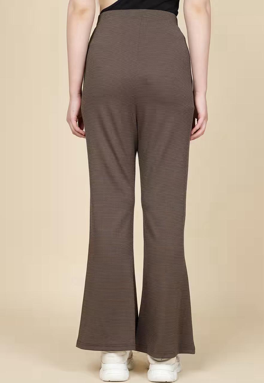 Full Length Button Detail Pintuck Boot Fit Pant