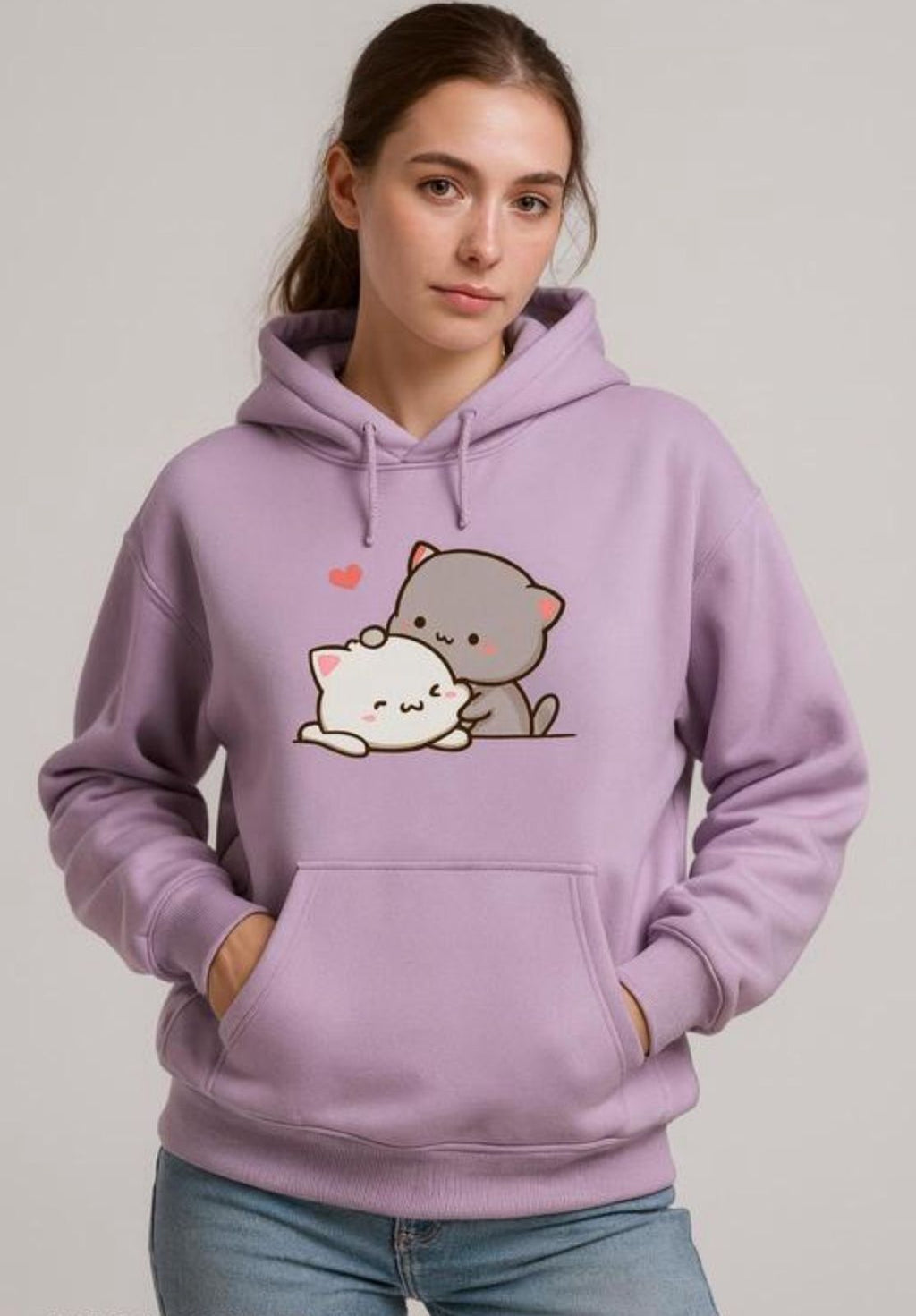 Printed Fleece Hoodie For Women And Girls